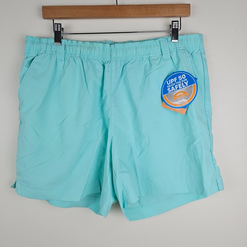 NWT Columbia Water Shorts Womens L Mint Green PFG UPF 50